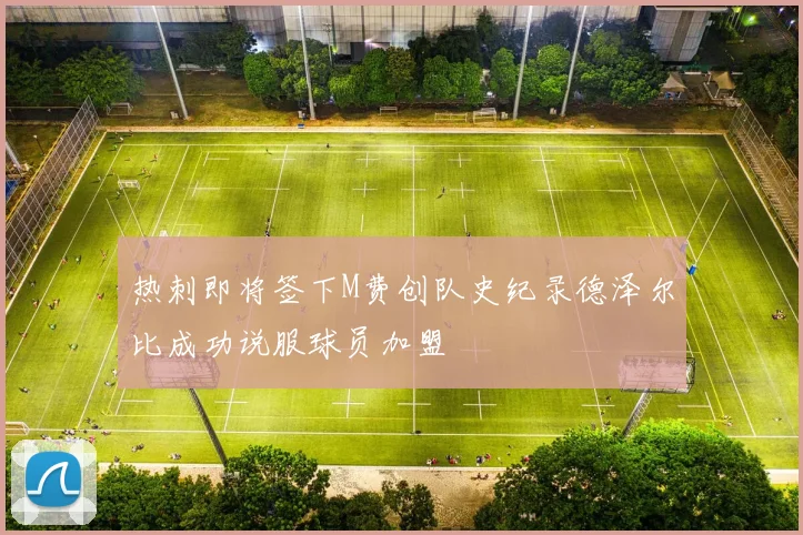 热刺即将签下M费创队史纪录德泽尔比成功说服球员加盟